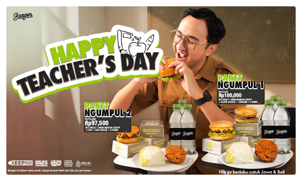 7 Ide Kado Hari Guru Nasional, Salah Satunya Ada Hampers dari Burger Bangor!